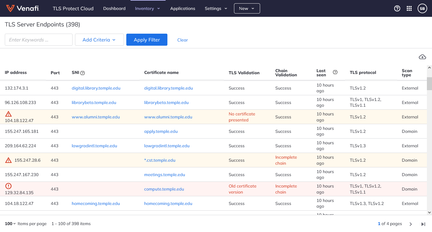 TLS Server Endpoints.