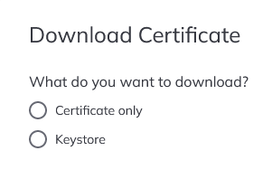 The two main download options.