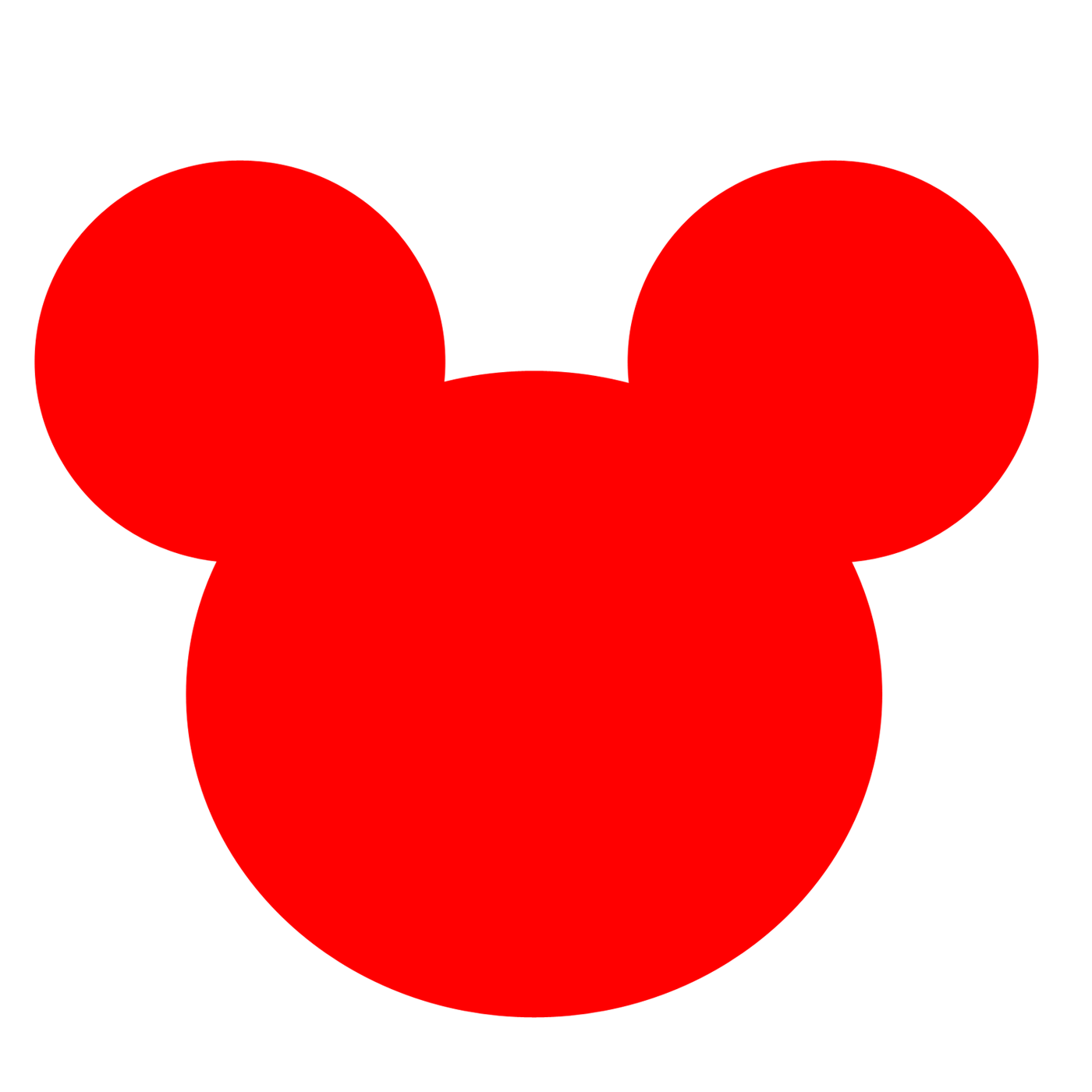 mickey face silhouette