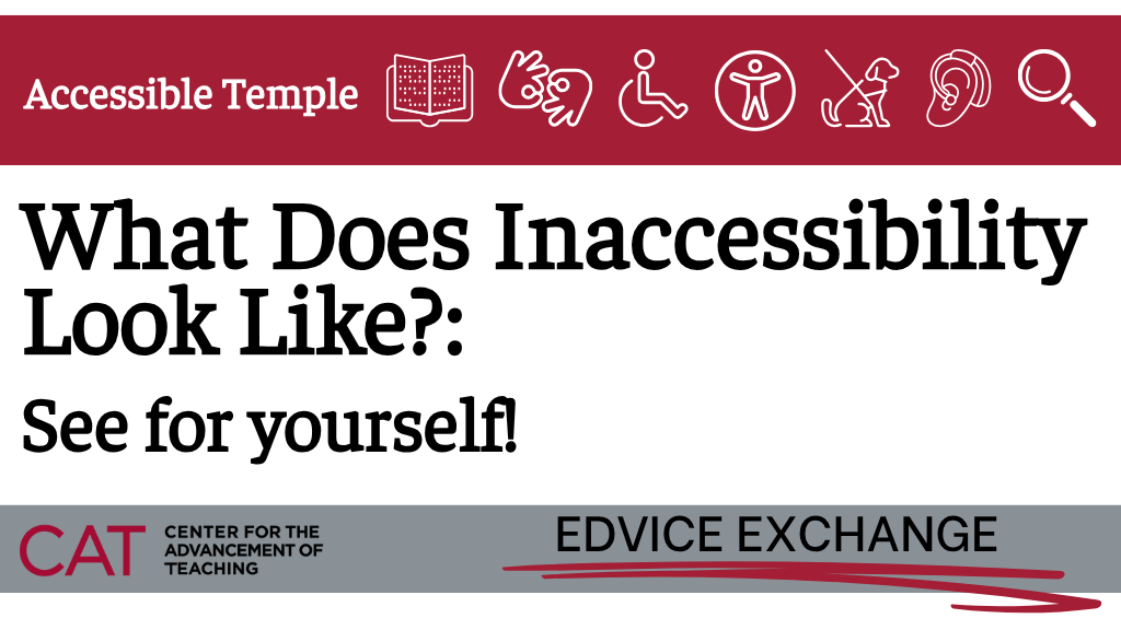 What does inaccessibility look like