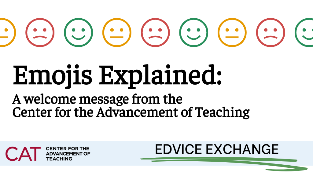 Emojis Explains a welcome message from the CAT