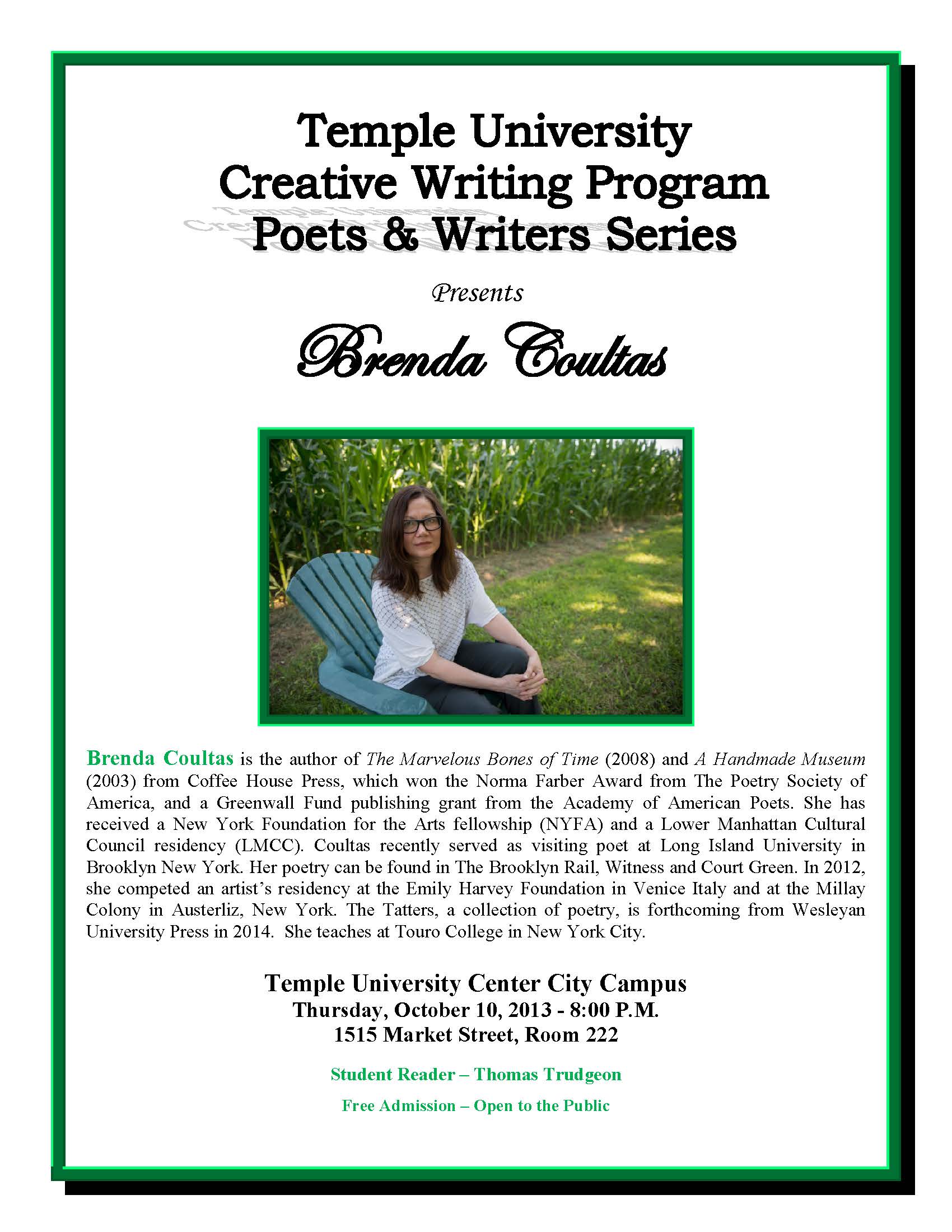 creative writing temple university