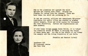 Typed statement accompanied by two black and white photographs of the male and female authors