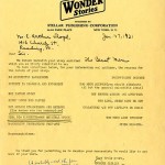 Letter from Wonder Stories to Lloyd Arthur Eshbach, January 27, 1931.