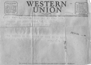 Western Union Telegram