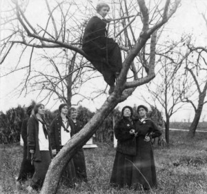 Class of 1913 students pruning