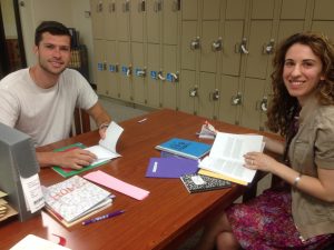 Student Nick Stanovick with Professor Kathryn Ionata