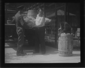 Unloading groceries