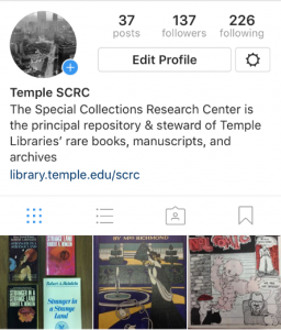 Instagram profile page