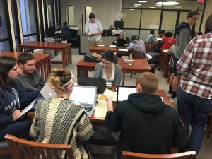 students in SCRC reading room