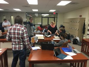 students in SCRC reading room