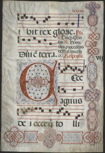 Antiphonary leaf, circa 16th century. 