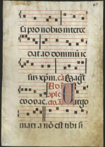 Spanish Antiphonary Leaf for the Feast of the Immaculate Conception, 16th century. 