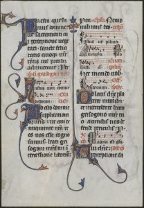 French Missal Leaf, 1285. 