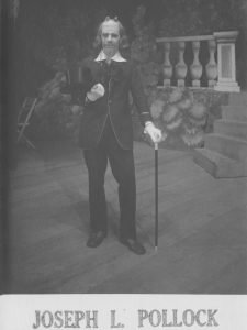 Joseph L. Pollock in costume as Dr. Quilton J. Foss, 1945