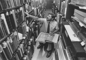 Whitehead in rare book vault