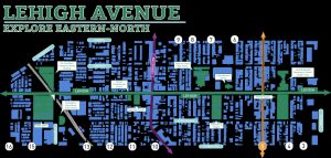 Lehigh Avenue walking tour map