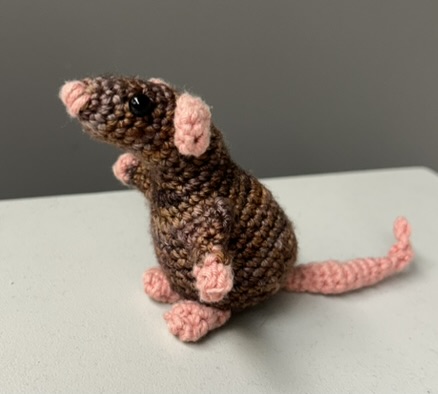 Crochet brown-furred mouse
