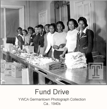 Women at a fund drive ca.1940s