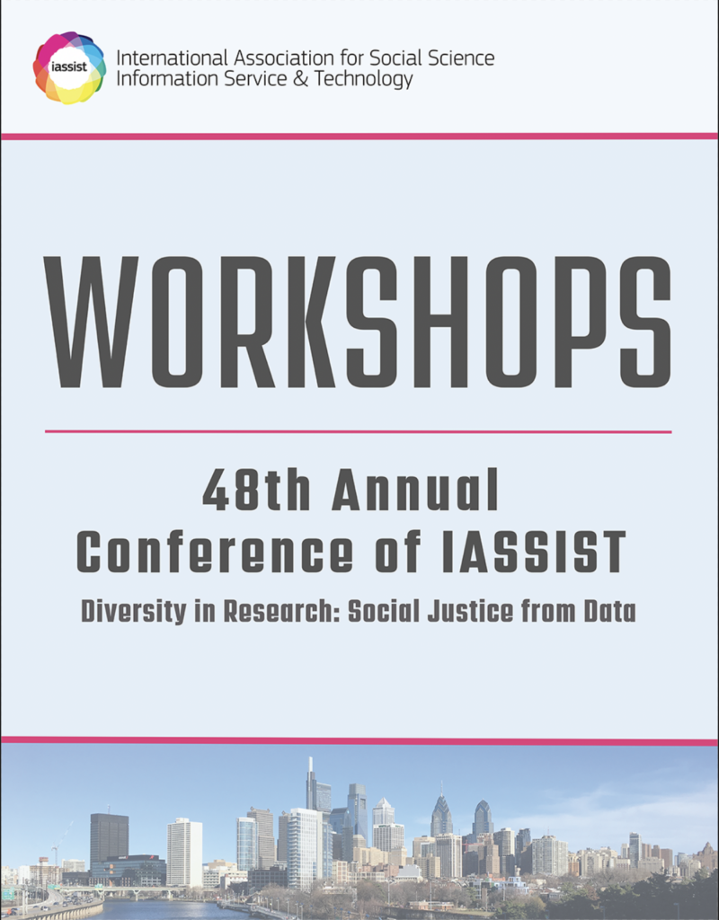 Poster for workshops of IASSIST conference