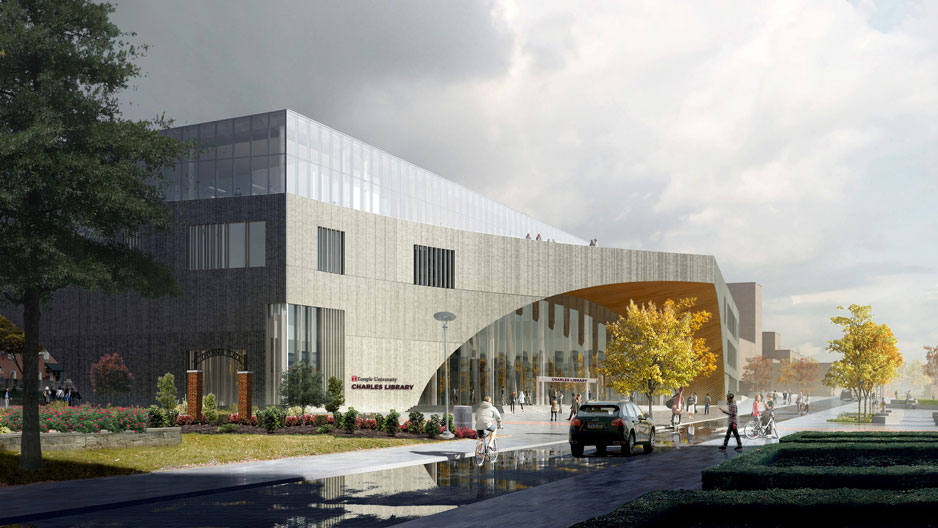 A rendering of Charles Library