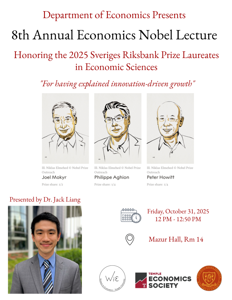 Flier for the 8th Annual Nobel prize lecture in Economics