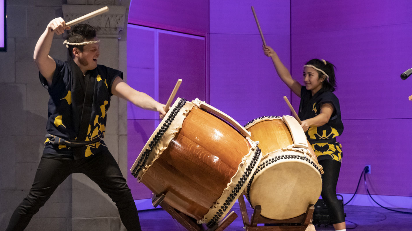 Temple Japan’s 40th anniversary celebration on Main Campus reflected on the branch campus’ past, present and future. The event opened with Koto and Taiko performances.