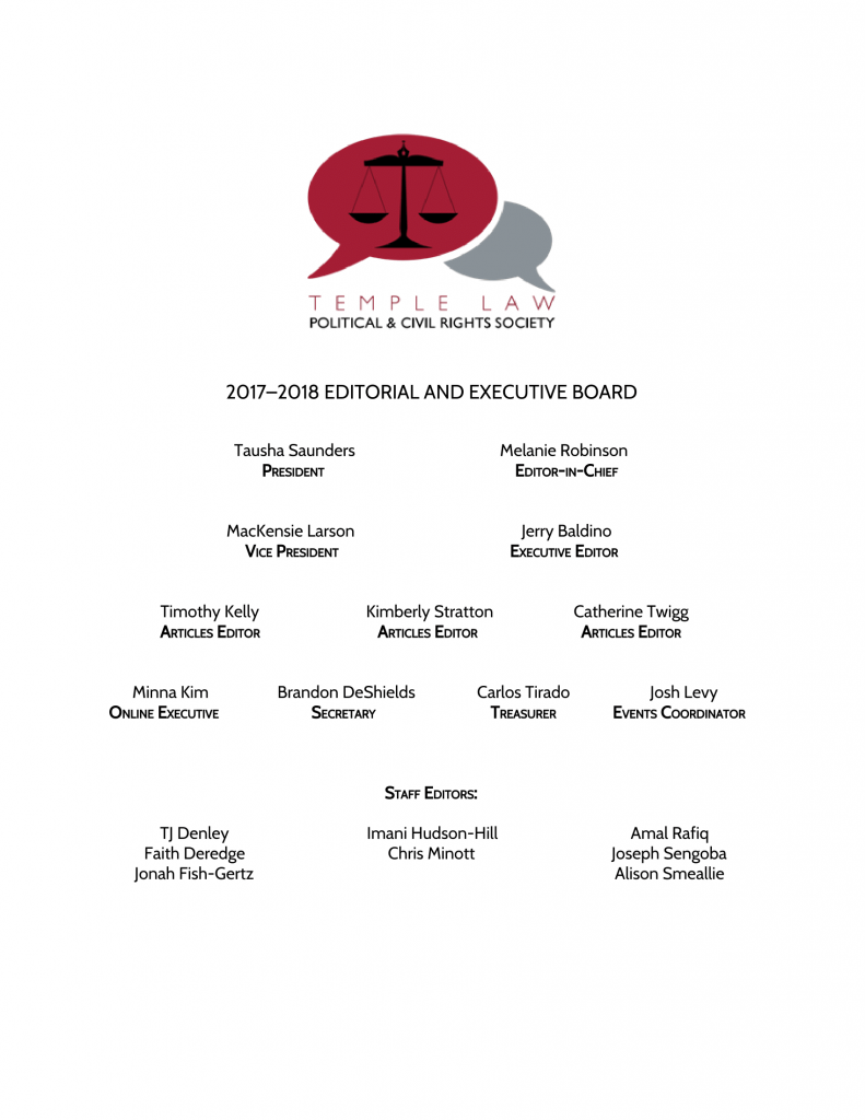 Masthead.docx (1)1 Temple Political and Civil Rights Law Society