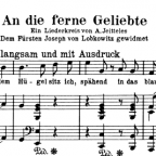 Music Score to Beethoven's An die ferne Geliebte