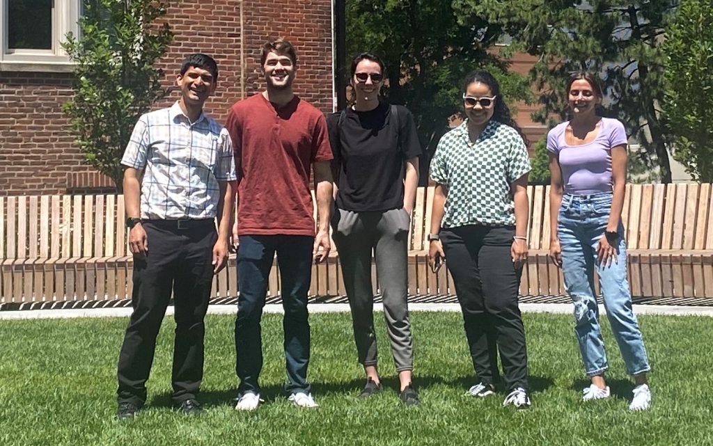 Lab Members near Ritter Annex, Summer 2022