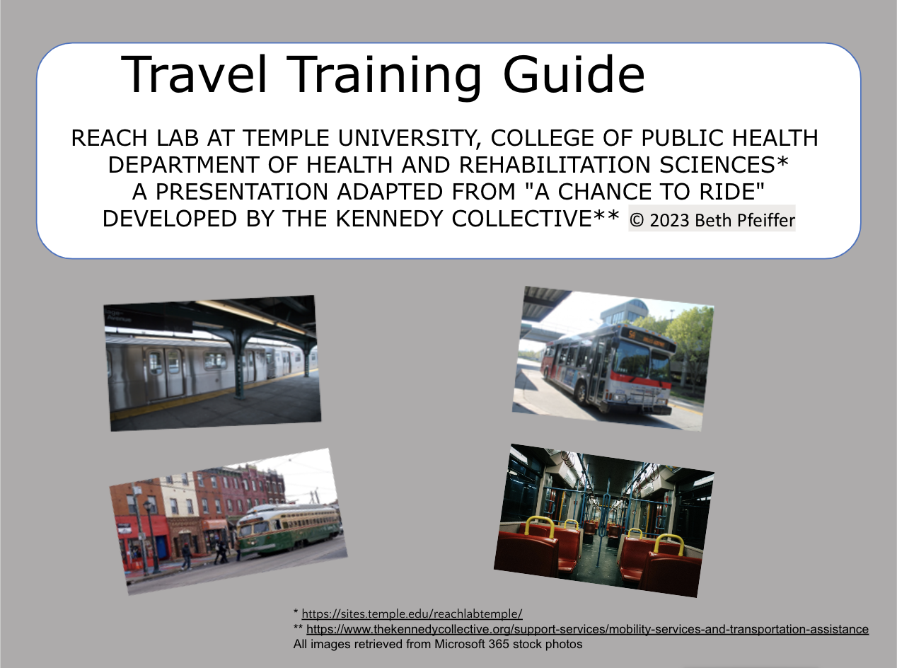 Travel Training Curriculum - REACH Lab