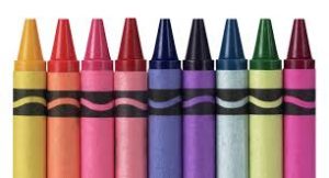 Row of crayons