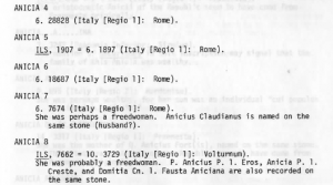 Anicii Prosopography From: Novak (1977): 145.