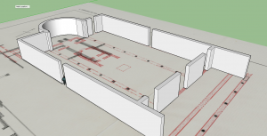 Preliminary model of Santo Stefano in Via Latina, Rome, Image Copyright: K. Jewell (2016)