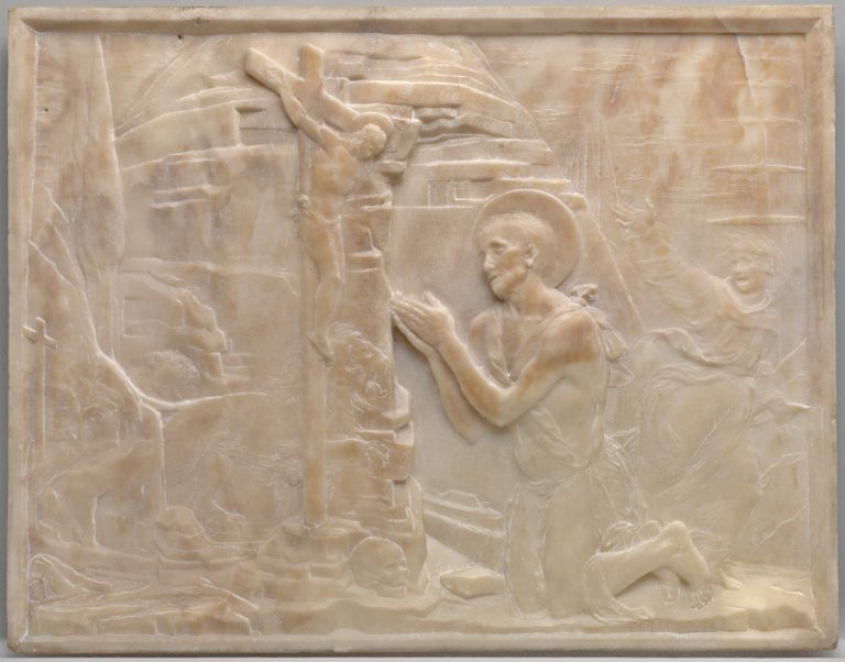 Sculpture of Saint Jerome in the Desert. 