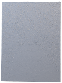 a 3D scan of the copy of the Money painting, showing a white textured painting. 