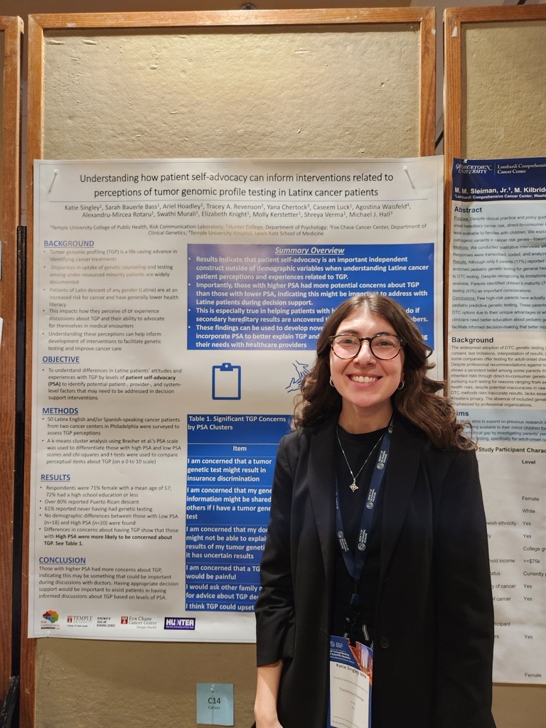 RCL Research Coordinator Katie Singley Presenting a Poster at Society for Behavioral Medicine Conference, 2024