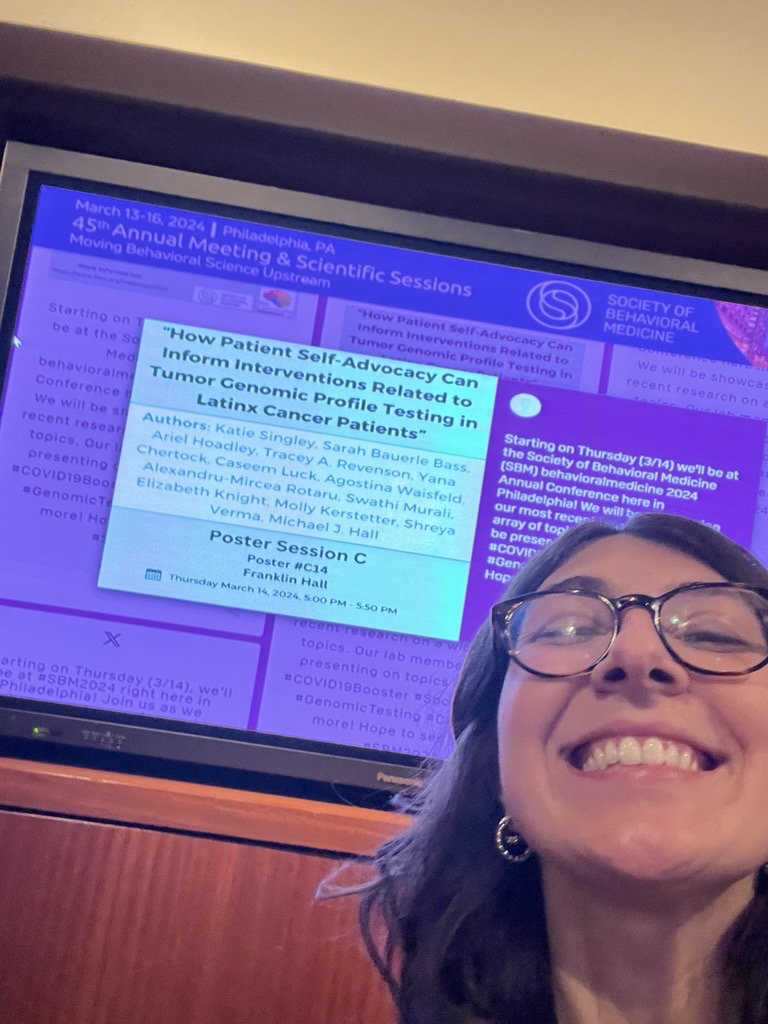 RCL Research Coordinator Katie Singley Presenting at the Society for Behavioral Medicine Conference, 2024