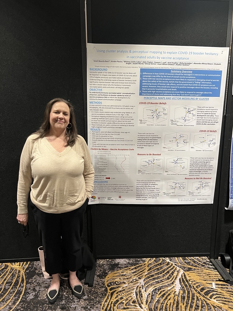Dr. Sarah Bass Presenting a Poster at APHA Conference, 2024