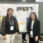 RCL Research Coordinator Katie Singley and Doctoral Fellow Ariel Hoadley presenting a poster at APHA Conference, 2024