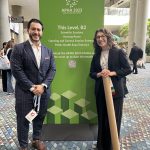 RCL Research Coordinator Katie Singley with Dr. Abdul El-Sayed at APHA Conference, 2024