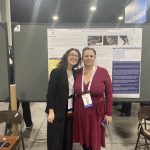 Dr. Sarah Bass and RCL Research Coordinator Katie Singley presenting a poster at APHA Conference, 2024