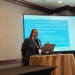 Dr. Sarah Bass presenting her work