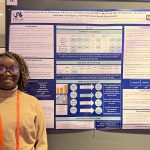 Research Partner Sajda Adam presenting a poster at the INS Conference, 2024