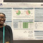 Research Partner Sajda Adam presenting a poster at the INS Conference, 2025