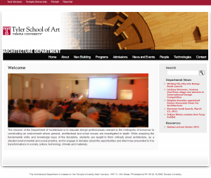 Architecture Department Website