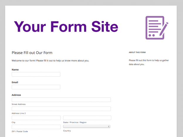 Form Sub-site